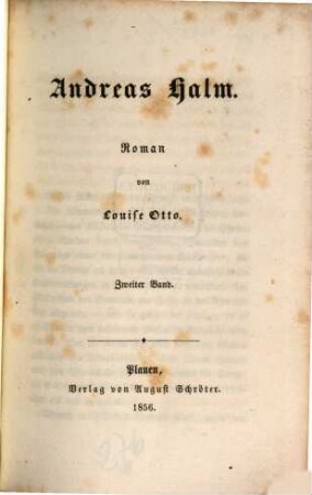 Andreas Halm : Roman, 2