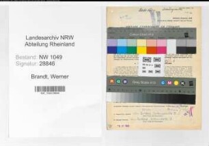Entnazifizierung Werner Brandt , geb. 07.06.1912 (Angestellte)