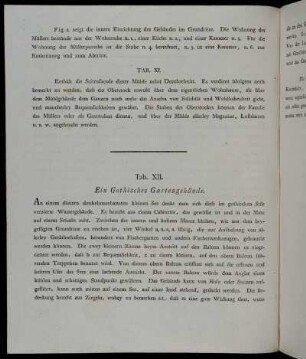 Tab. XII. Ein Gothisches Gartengebäude