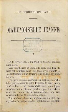 Les secrets de Paris : Par Charles Mérouvel, 1