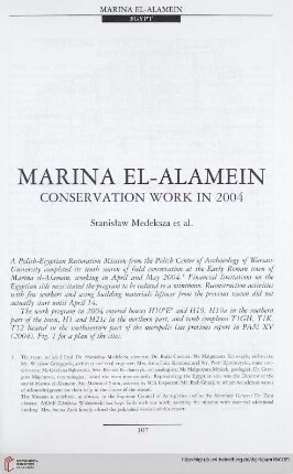 16: Marina el-Alamein : conservation work in 2004