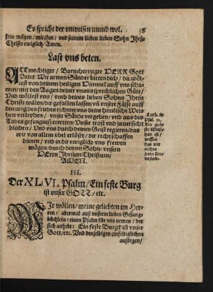 III. Der XLVI. Psalm ...