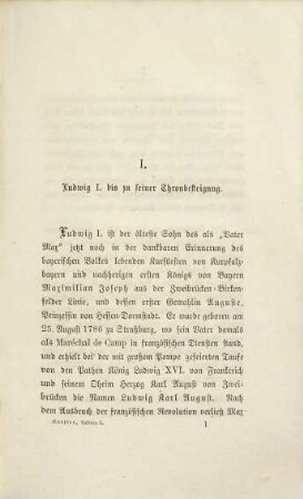 König Ludwig I. von Bayern : In Skizzen geschildert