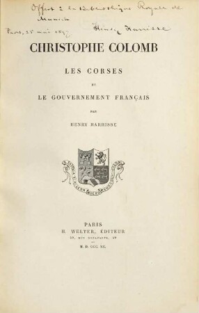 Christophe Colomb, les corses et le gouvernement français