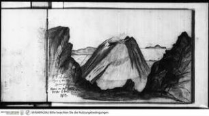 Skizzenbuch Latium, Kampanien, Capri, Vesuv von der Somma aus gesehen