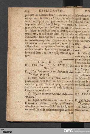 Caput XX. De Peccatis In Spiritum Sanctum.