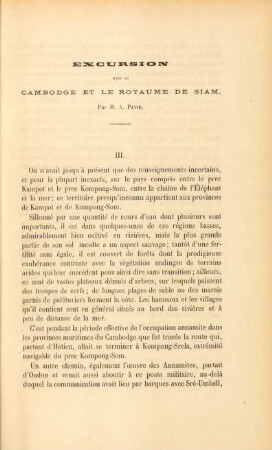 Excursion dans le Cambodge el le royaume de Siam, par M. A. Pavie