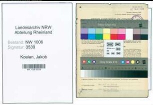 Entnazifizierung Jakob Koelen , geb. 22.08.1907 (Bahnarbeiter)