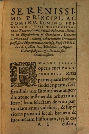 Libellus synopticus compendiosus exhibens ac demonstrans tribus titulis, Romani imperii episcoporum et regum exterorum ... annos natales ... nomina & successiones ...
