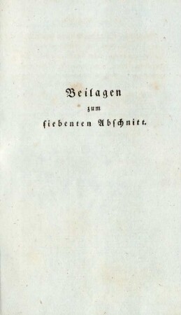 Beilagen zum siebenten Abschnitt