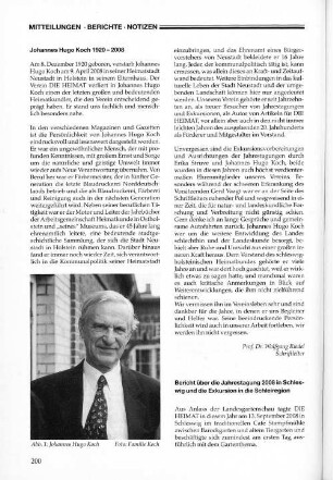 Abb. 1: Johannes Hugo Koch Foto: Familie Koch