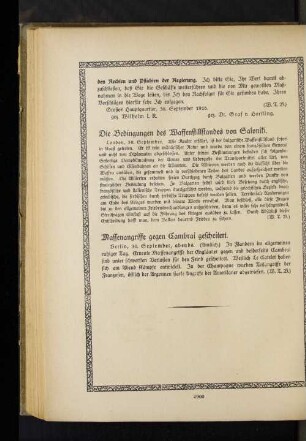 Die Bedingungen des Waffenstillstandes von Saloniki.