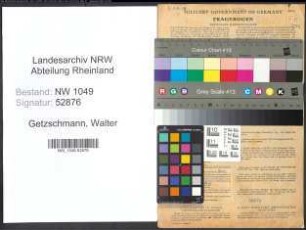 Entnazifizierung Walter Getzschmann , geb. 19.06.1899 (Bezirksfoerster)