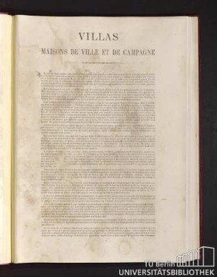 Villas, maisons de ville et de campagne.