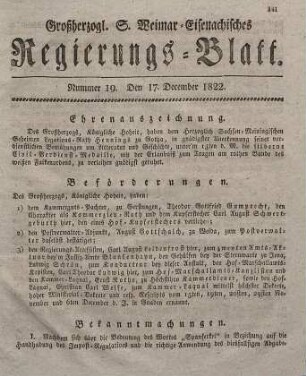 Nr. 19 : 17. December 1822