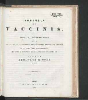 Nonnulla De Vaccinis.