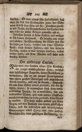 Der gutherzige Caplan.