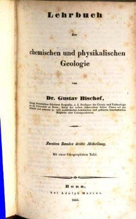 Lehrbuch der chemischen und physikalischen Geologie. 2,3