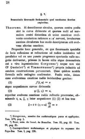 § V. Demonstratio theorematis fundamentalis quod causticarum theoriam amplectitur