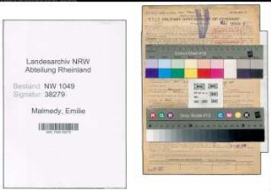 Entnazifizierung Emilie Malmedy , geb. 11.05.1902 ()