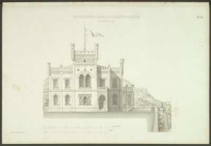 Villa des Herrn Orlando bei Dresden, v. Erhard. Nordwestliche Ansicht