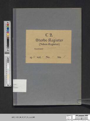 Sterberegister Markendorf 1926