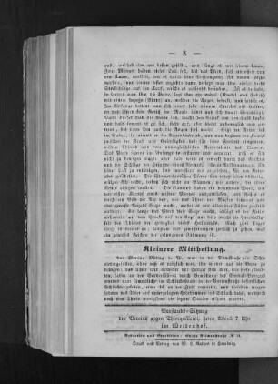 Mitteilung: Vorstands=Sitzung