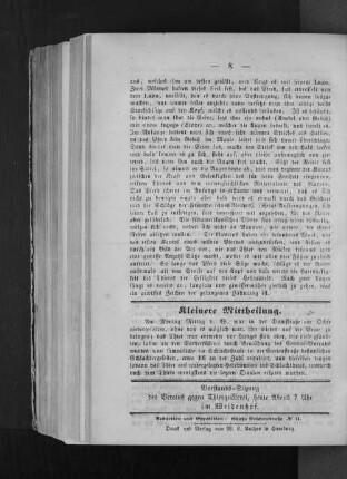 Mitteilung: Vorstands=Sitzung