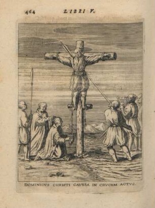 Dominicus Christi caussa in crucem actus