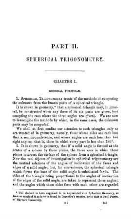 Part II. Spherical Trigonometry.
