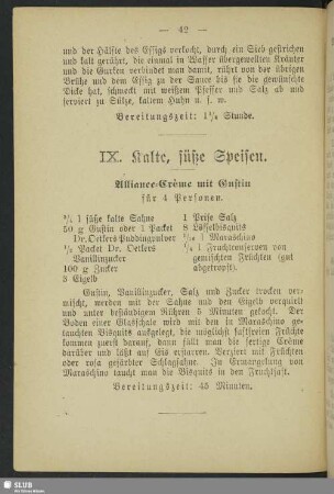 IX. Kalte, süße Speisen