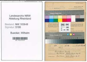 Entnazifizierung Wilhelm Buecker , geb. 03.12.1912 (Arbeiter)