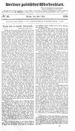 No 22, 28. Mai 1836