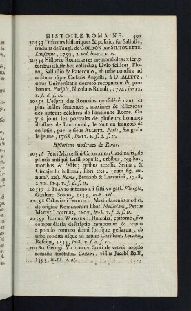 491-494, Historiens modernes de Rome