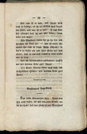 Großvaters Begräbniß.