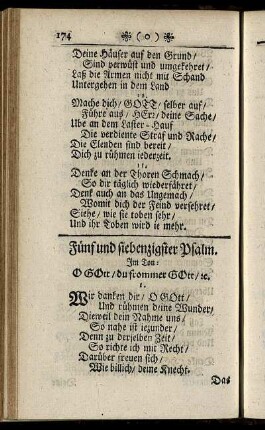 Fünf und siebenzigster Psalm. - Neunzigster Psalm.