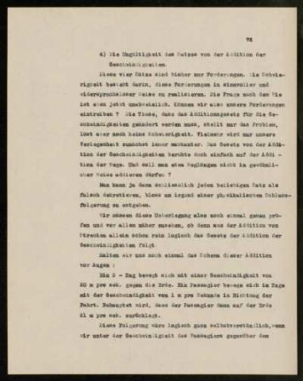 [Additionsgesetz der Geschwindigkeiten]