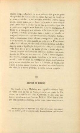 III. Historia do Malabar