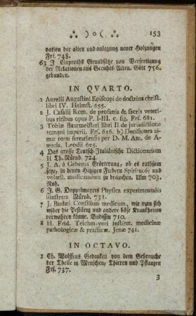 In Quarto. - In Octavo.