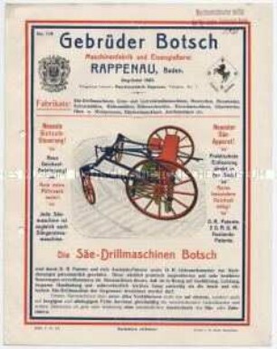 Die Säe-Drillmaschine Botsch