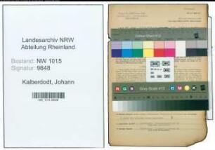 Entnazifizierung Johann Kalberdodt , geb. 05.06.1901 (Bahnschaffner)