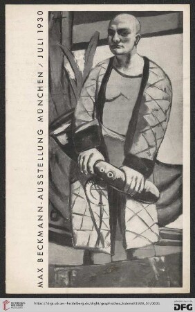 Max Beckmann - Ausstellung München, Juli 1930