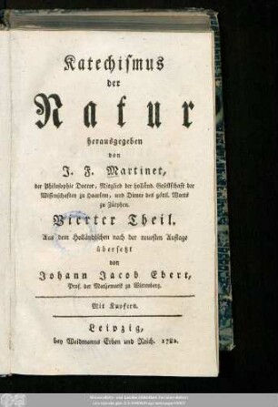 4: Katechismus der Natur