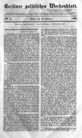 No 5, 3. Februar 1838