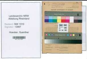 Entnazifizierung Guenther Hoevker , geb. 07.01.1911 (Chemiker)