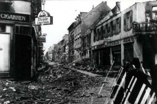 Zerstörungen Zweiter Weltkrieg. Waldstraße/Ecke Sophienstraße
