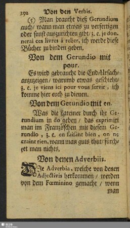 Von denen Adverbiis