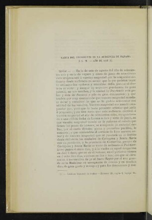 Carta del presidente de la audiencia de Panamá á S. M. - Año de 1611 (1).