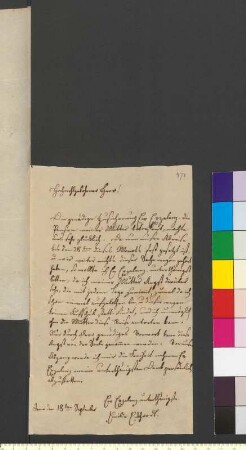 Brief von Eckhardt, Emilie Henriette Rosamunde Karoline Friederike Luise an Goethe, Johann Wolfgang von