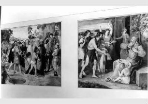 Blick auf die Wandgemälde der Casa Bartholdy in der Nationalgalerie